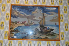 Framed Woolwork Tapestry 