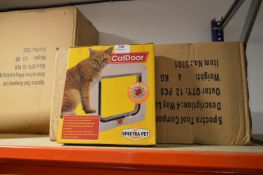 Box of Twelve Four Way Locking Small Pet Doors