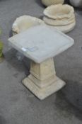 Constitute Stone Birdbath with Rose Decoration
