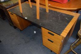 Teak Twin Pedestal Desk