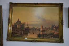 Large Gilt Framed 18th Century Style Print