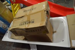 *White Bathroom Suite; Bath, Sink & Pedestal and Toilet & Cistern