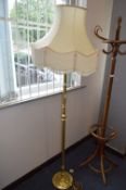 Brass Standard Lamp and Shade