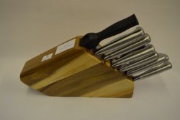 *SABATIER S/STEEL KNIFE SET 10PC