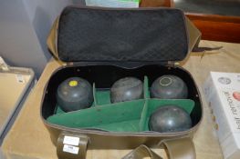 Set of Four Thomas Tailor Bowling Bowls in a Case