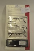 *FGX METAL RIMMED READING GLASSES +2.25