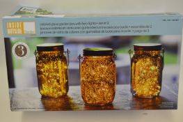 *3PK GLASS JAR LIGHTS