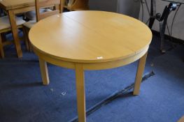 Circular Beech Extending Dining Table