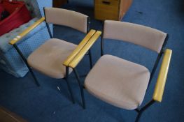 Pair of Upholstered Office Armchairs