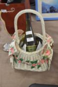 Muscadet Wine in a Basket