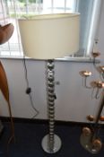 Chrome Bobble Standard Lamp and Shade