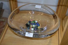 Heavy Glass Fruit Bowl