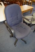 Upholstered Swivel Office Armchair