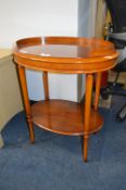 Walnut Oval Telephone Side Table
