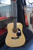 Nevada Acoustic Guitar With Stand and Case