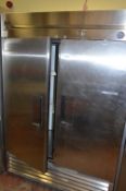 True Stainless Steel Double Door Upright Refrigerator T-49F