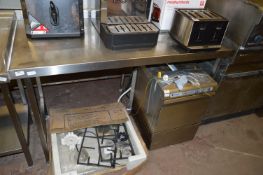 Stainless Steel Preparation Table with Upstand to Rear