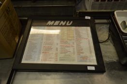 Illuminated Menu Board