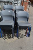 *Thirty Five Stackable Polypropylene Chairs on Tubular Frames