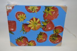 Unframed Printed Canvas Depicting Strawberries 18x20