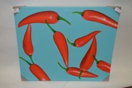 Unframed Printed Canvas Depicting Chillies 20x24