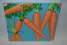 Unframed Printed Canvas Depicting Carrots 20x24