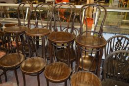 Twelve Bentwood Dining Chairs