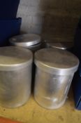 *Four Lidded Aluminium Containers