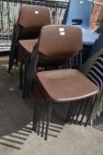 *Thirteen Stackable Chairs (Brown)