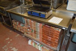 *Stainless Steel Sink Unit with Right Hand Drainer, Undershelf and Pillar Taps