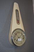 1950s Enamel Wall Barometer