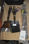 Two Brush & Shovel Sets and Two Pairs of Tongs