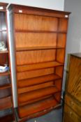 Mahogany Six Height Shelf Unit