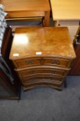 Small Walnut Four Height Chest of Drawers