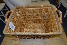Cane and Wicker Log Basket