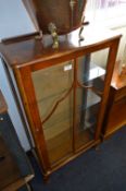 Walnut Single Door Display Cabinet
