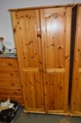 Pine Two Door Wardrobe