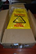 Box of Five Caution Wet Floor Warning Signs