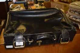 Black Leather Attache Case with Combination Lock