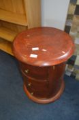 Three Drawer Barrel Shaped Chest of Drawers