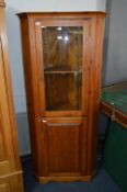 Pine Corner Cupboard with Glazed Door
