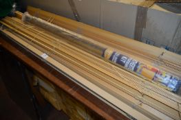 *Pair of Wood Slat Window Blinds Width-120mm and Weather Seal Door Kits