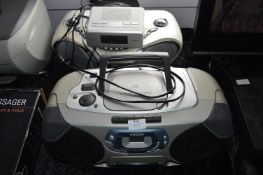 Philips Portable CD/Tape Player, Goodmans CD/Tape Players and a Digital Radio Clock