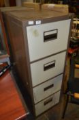 Four Drawer Filing Cabinet (Coffee and Cream)