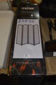 Black Metal Four Fold Fire Guard
