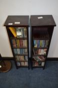Pair of CD Shelf Unit Containing a Collection of Story Book CDs
