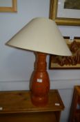 Large Pine Table Lamp with Shade