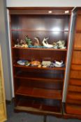 Mahogany Six Height Shelf Unit