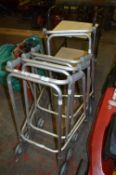 Four Zimmer Frames and Two Walking Aid Trolleys