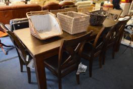 *Samson Draw Leaf Table and Eight Chairs